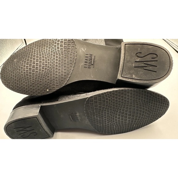 Stuart Weitzman Black & Gray 50/50 Textured Boots•Dark Academia•Steam Punk•Edgy - Picture 5 of 16